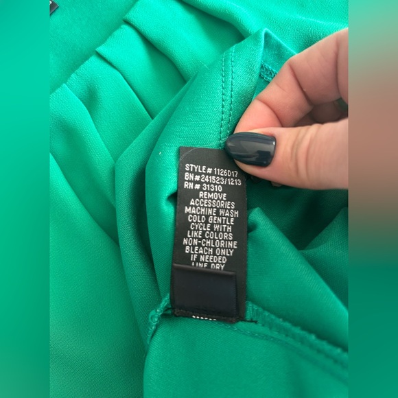 BCX DRESS Women Teen Green Belted Sleeveless Scoop Neck Short Fit&Flare Dress XS - Picture 6 of 8